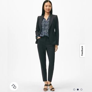 Brooks Brothers The Essentials Stretch Wool Slim Crop Pants black Sz 8